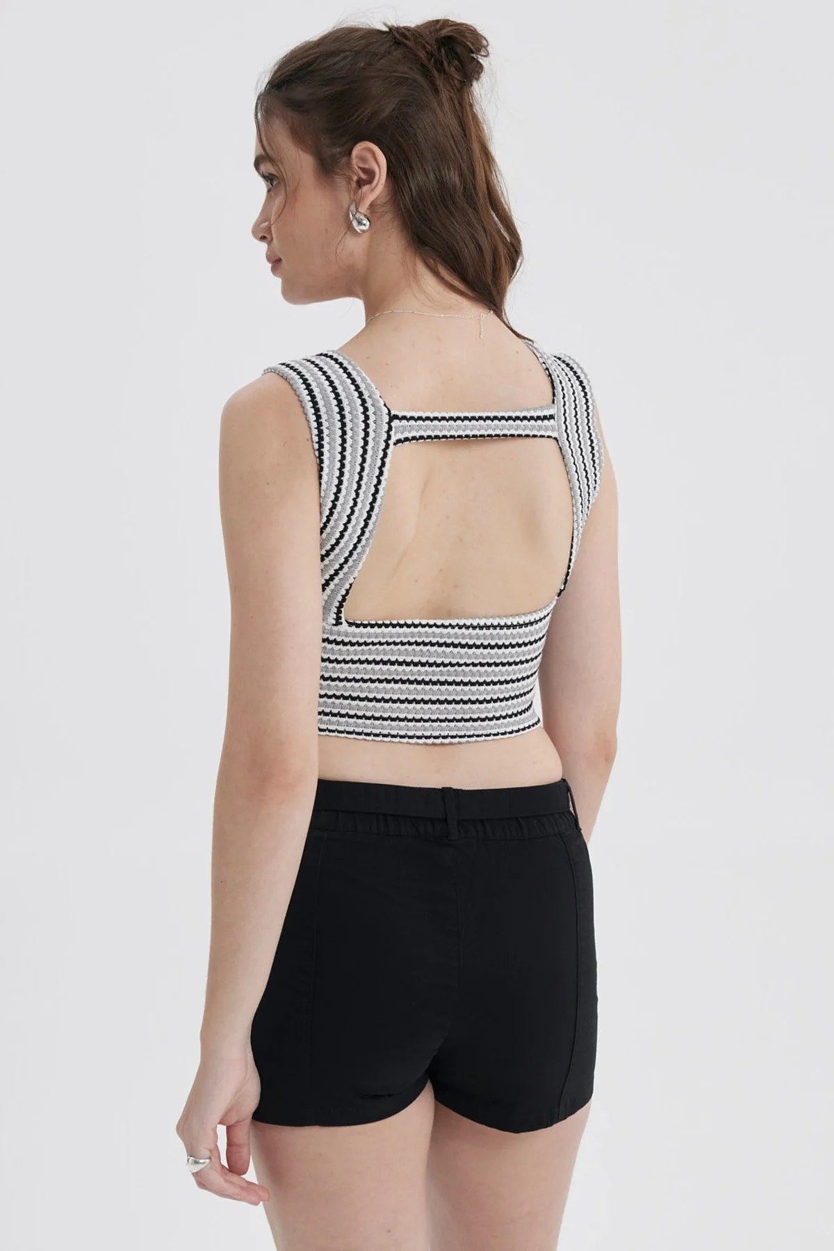 Polera Mujer Tejida Twist Gris Claro - Image 2