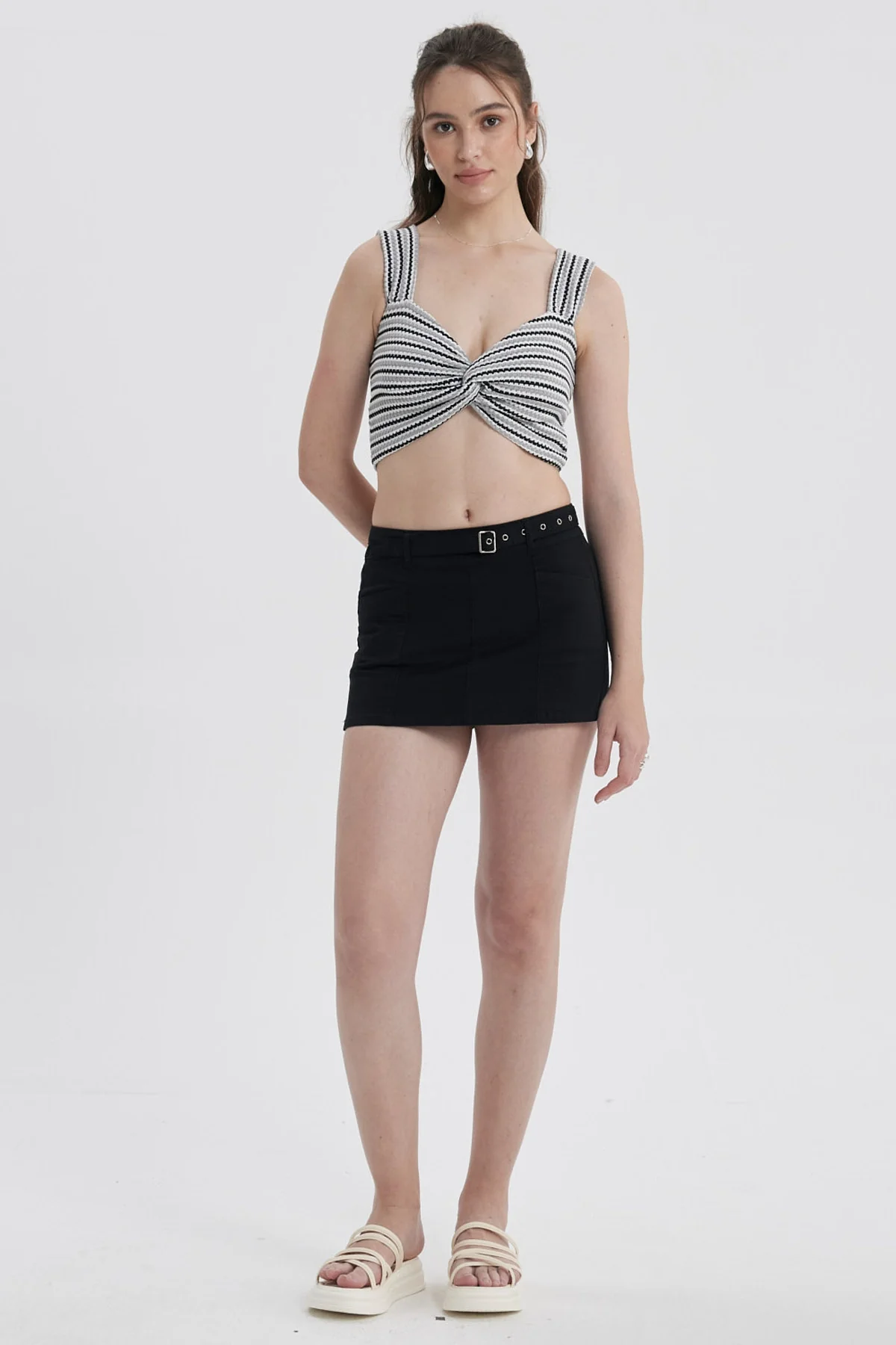Polera Mujer Tejida Twist Gris Claro - Image 4
