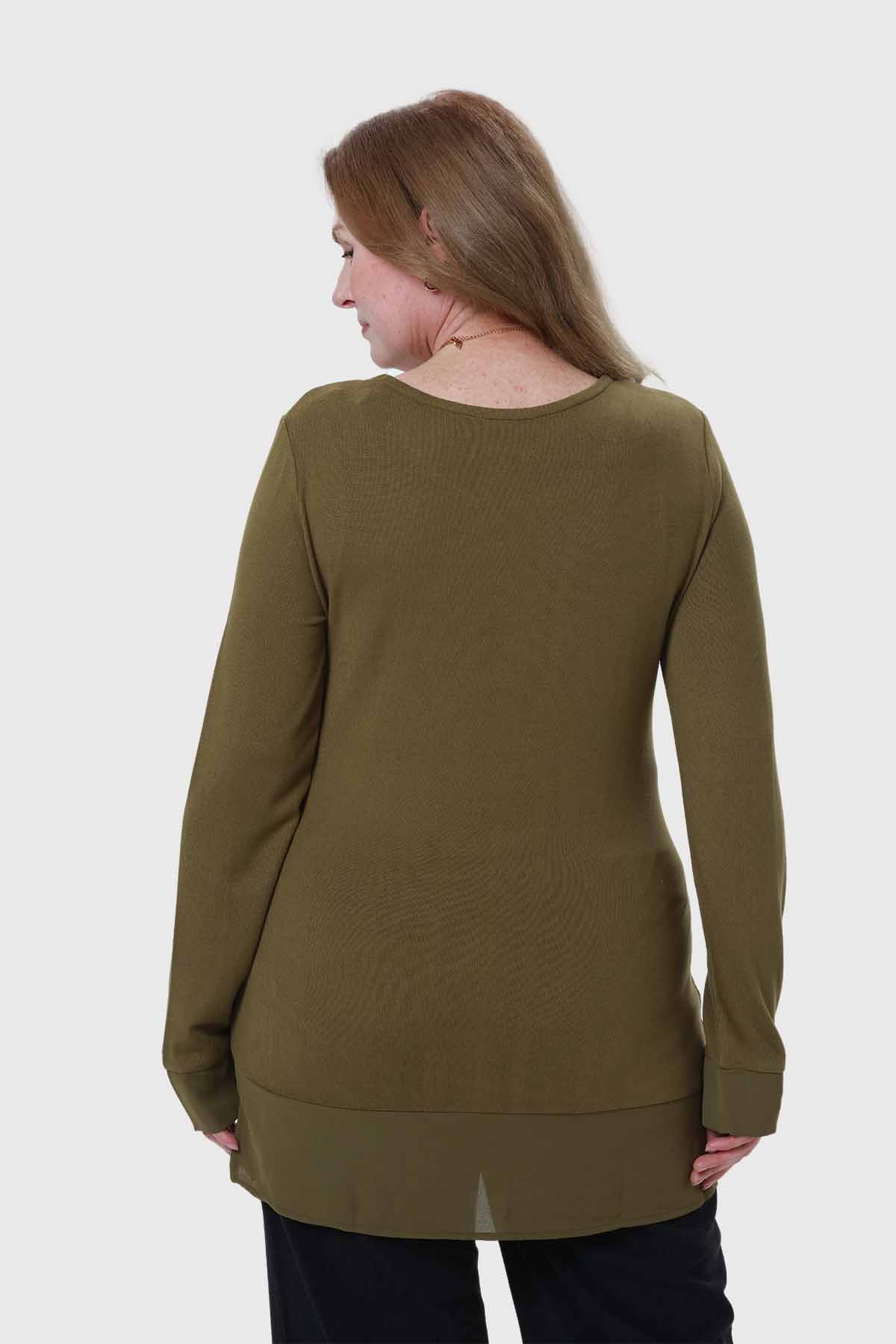 Polera Mujer Tejida Verde - Image 3