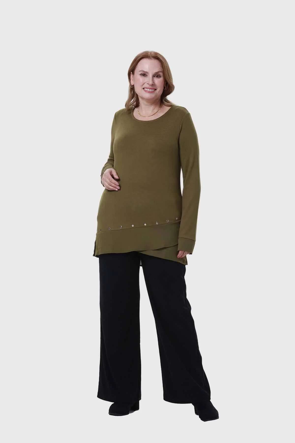 Polera Mujer Tejida Verde - Image 4