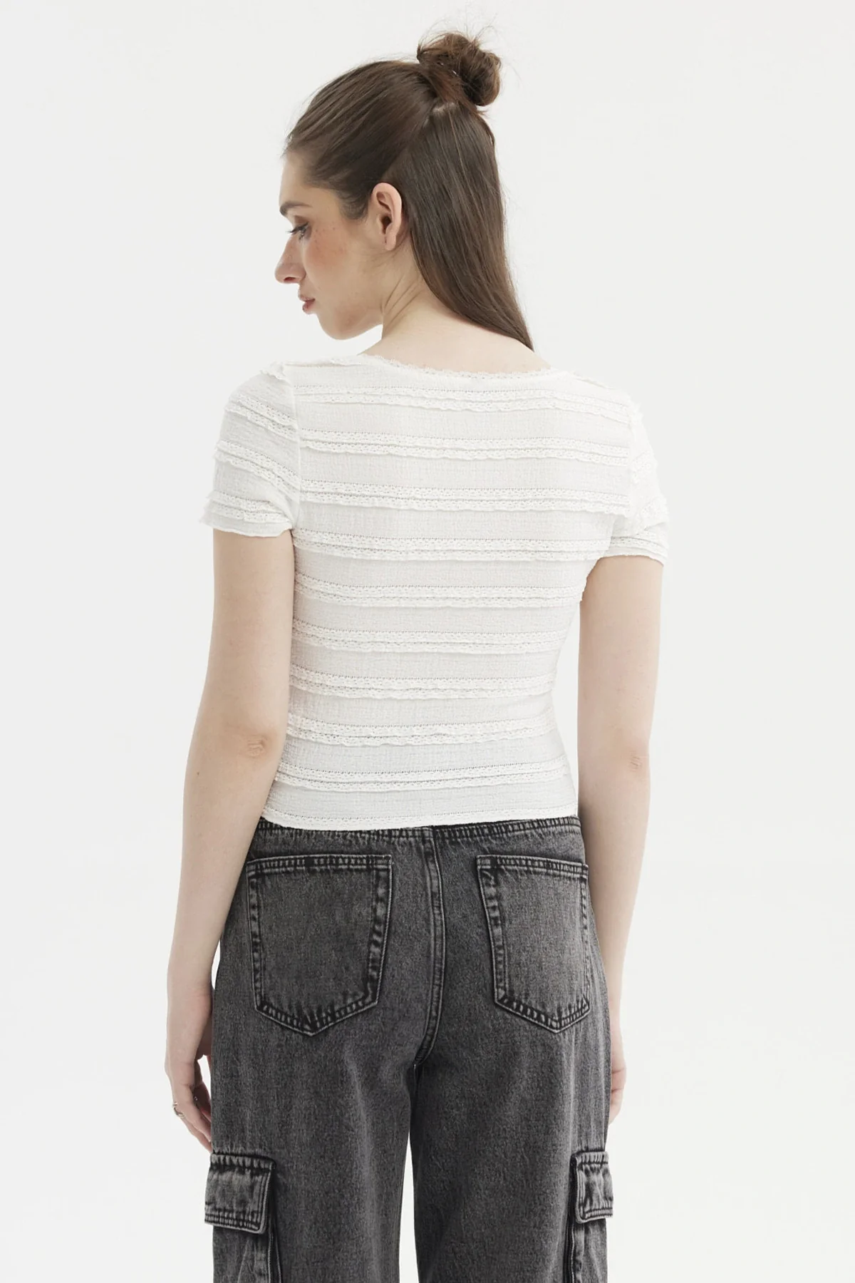 Polera Mujer Texturas Blanco - Image 3
