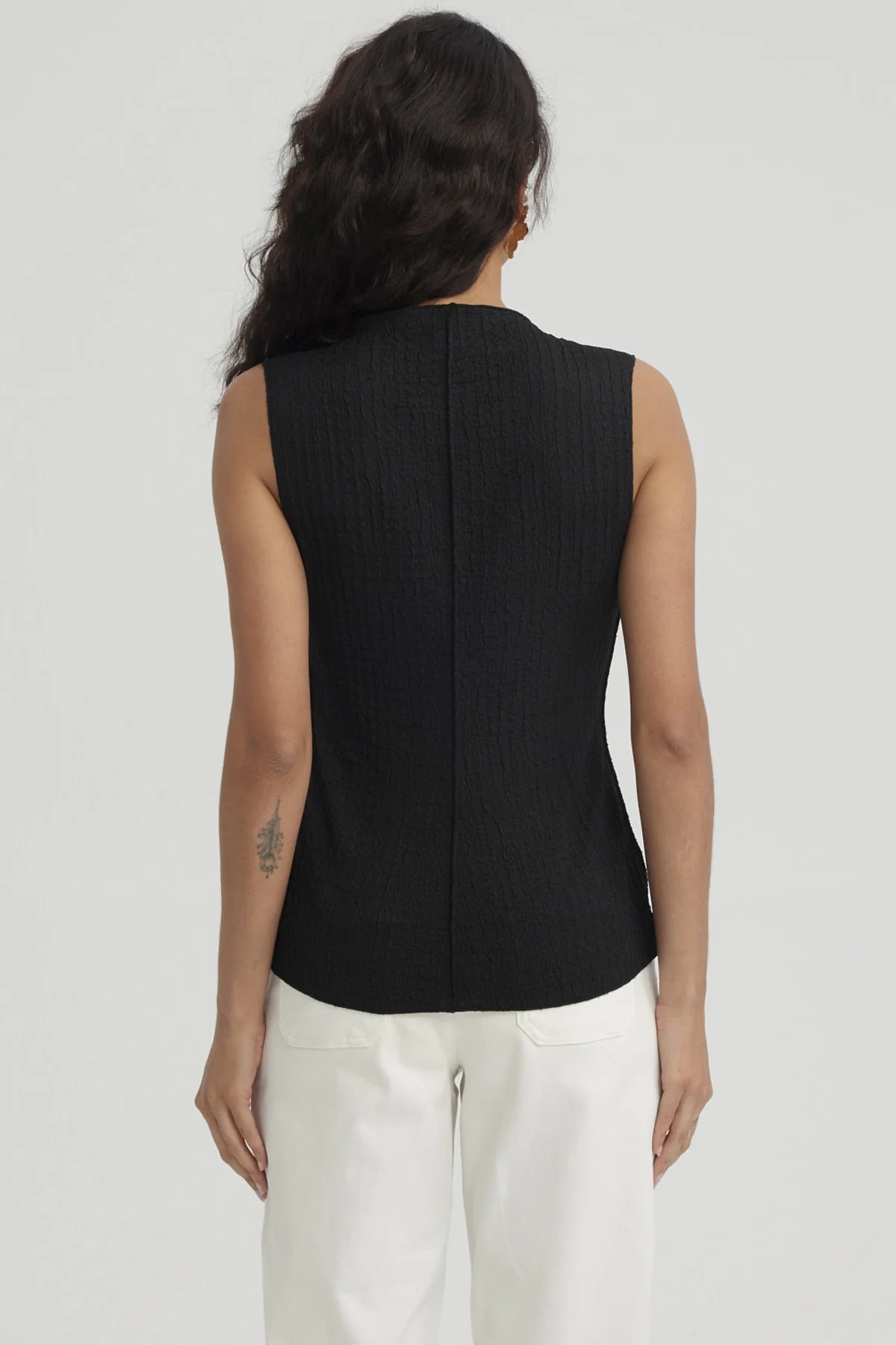 Polera Mujer Texturizada Negro - Image 3