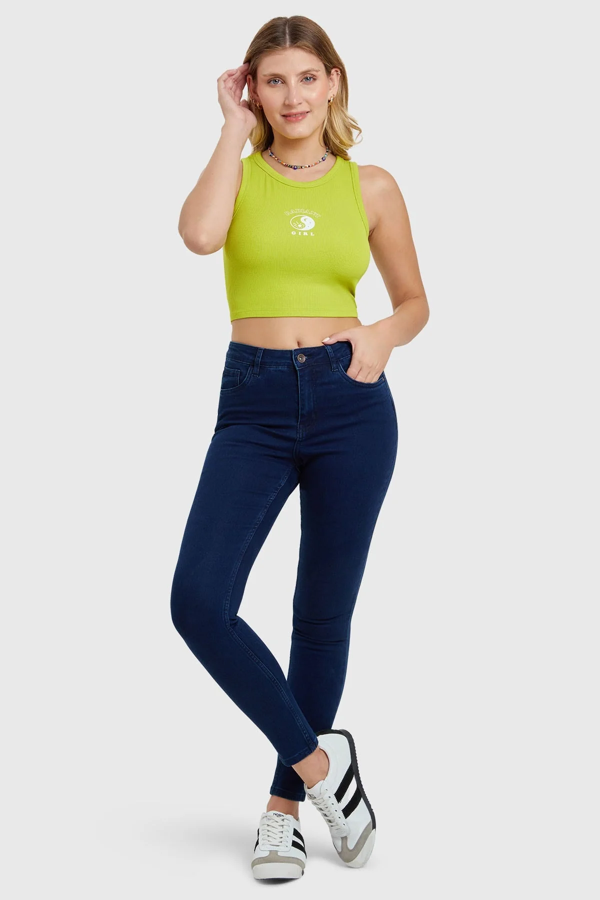 Polera Mujer Top Bordado Verde - Image 4