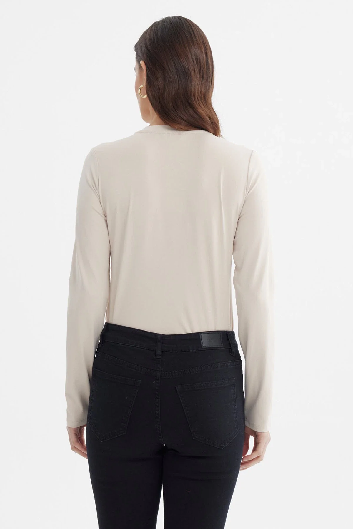 Polera Mujer Wide Leg Beige - Image 3