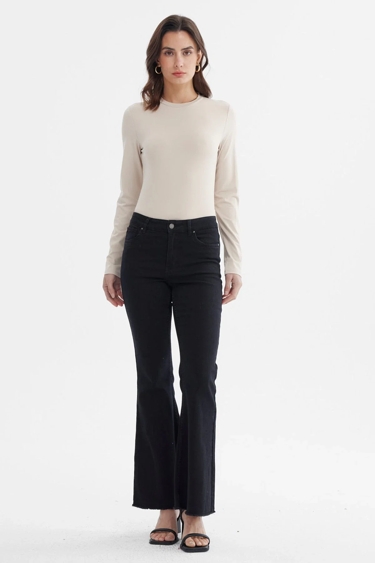 Polera Mujer Wide Leg Beige - Image 4
