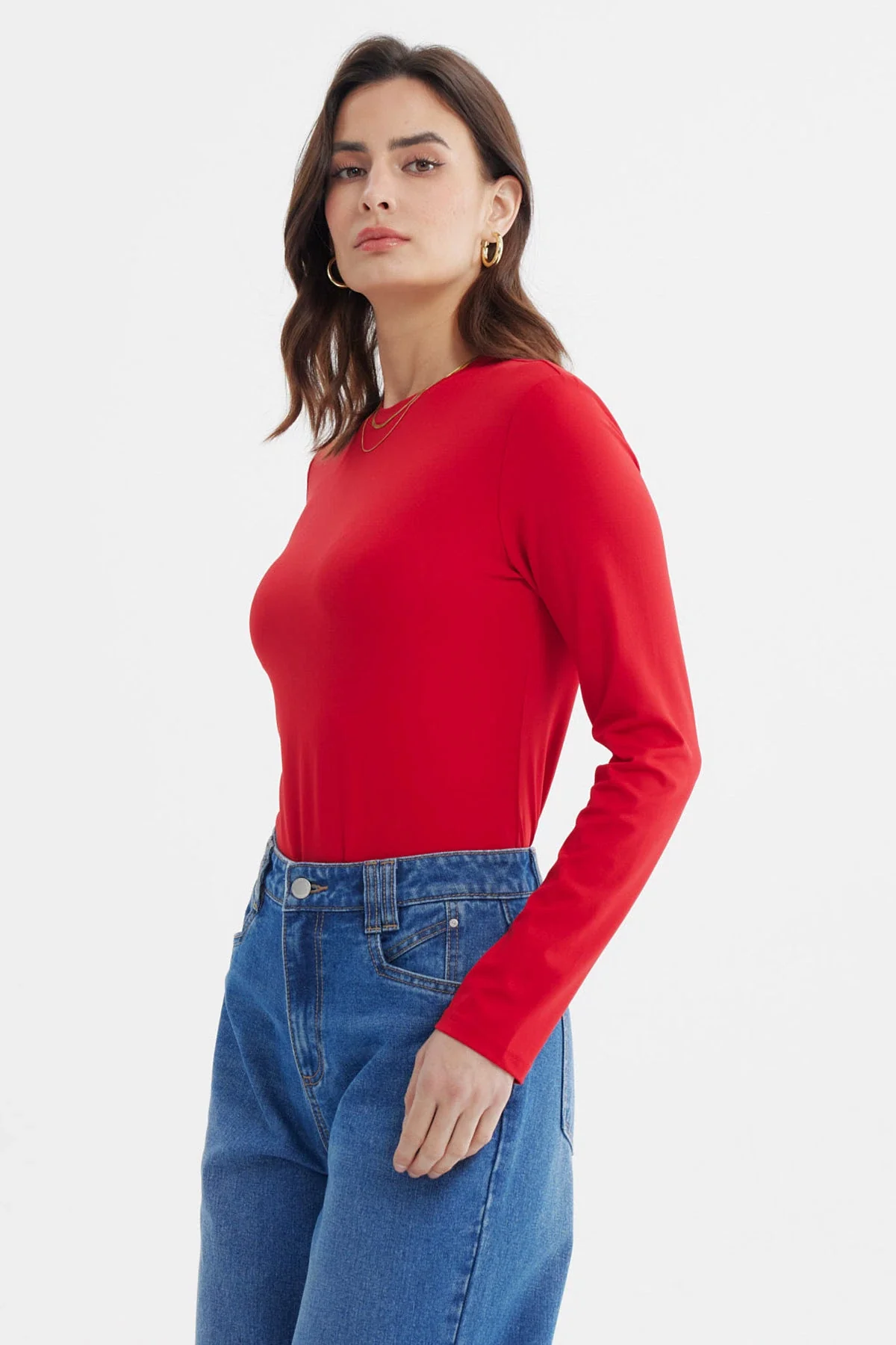 Polera Mujer Wide Leg Rojo - Image 2