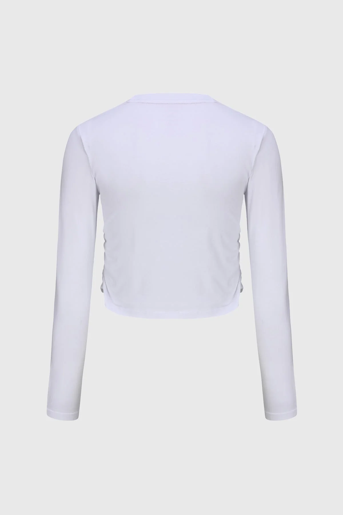 Polera Niña Recogido Fijo Blanco - Image 2