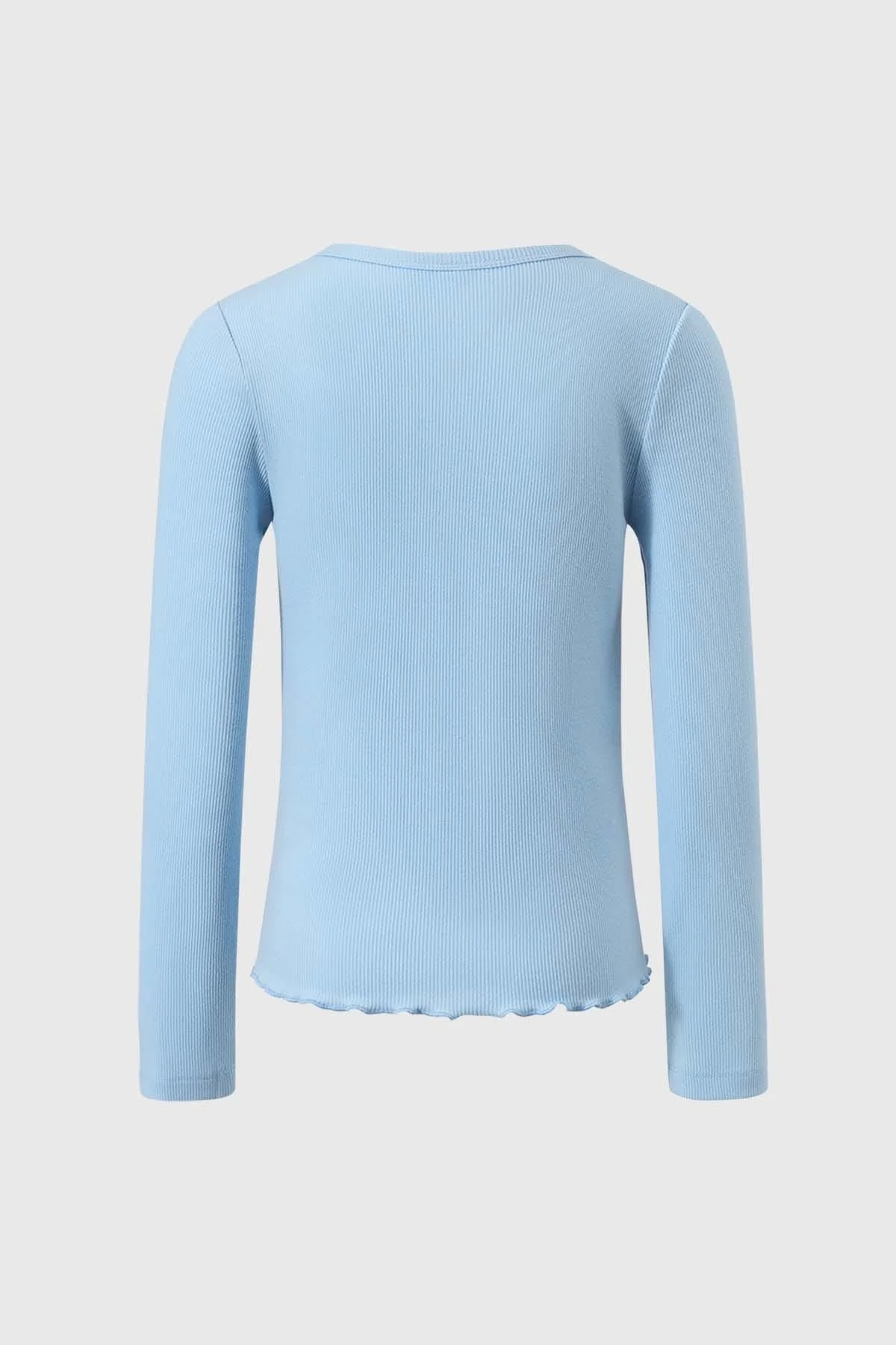 Polera Niña Rib Cut Celeste - Image 2