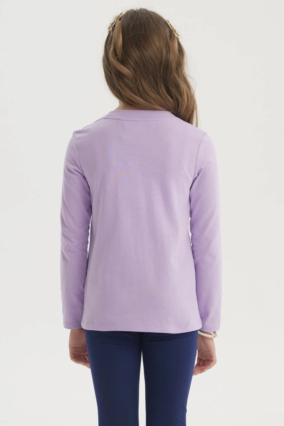 Polera Niña Aplicación Cordón Lila - Image 3
