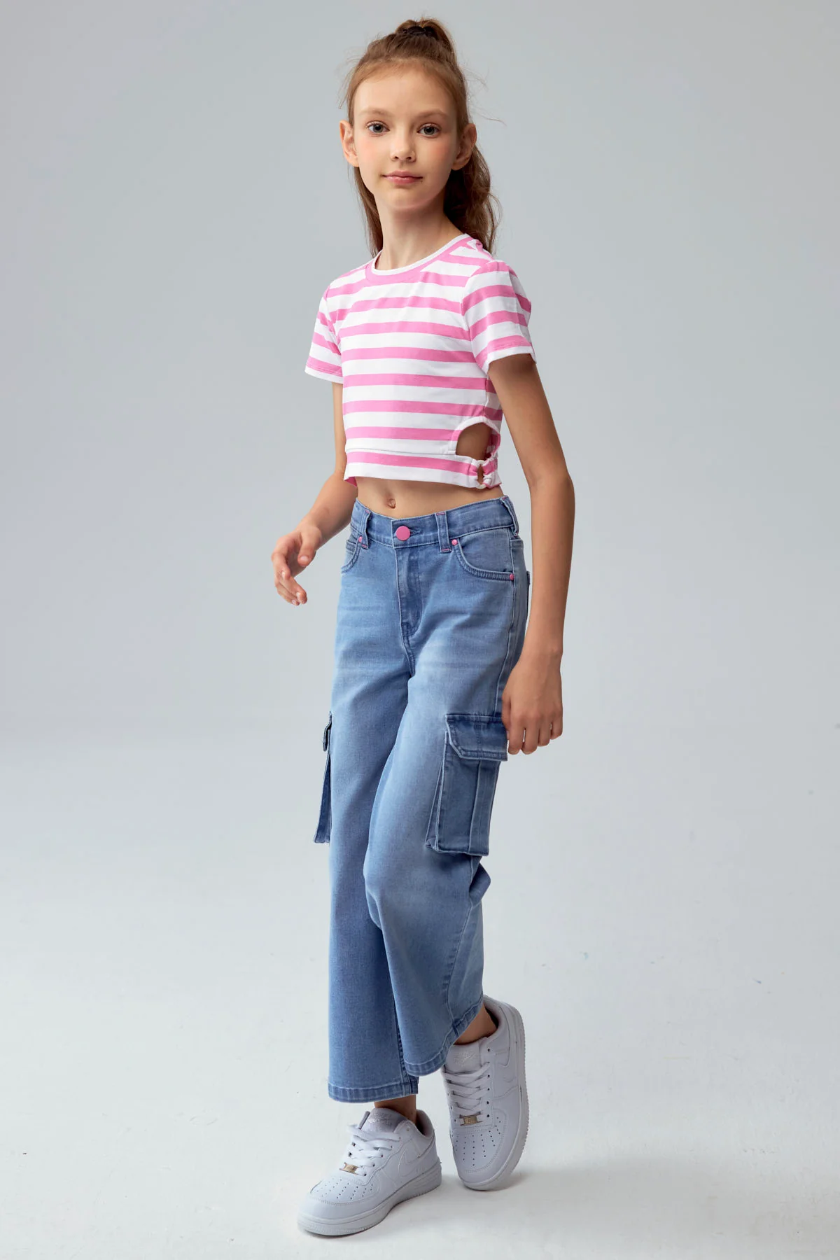 Polera Niña Argolla Costado Rosado - Image 4