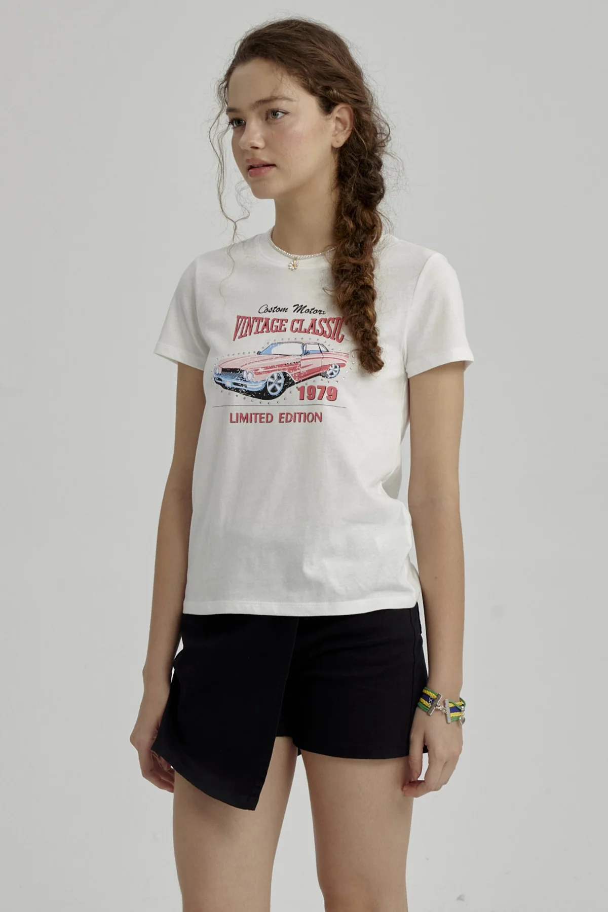 Polera Niña Básica Estampada Crudo - Image 2