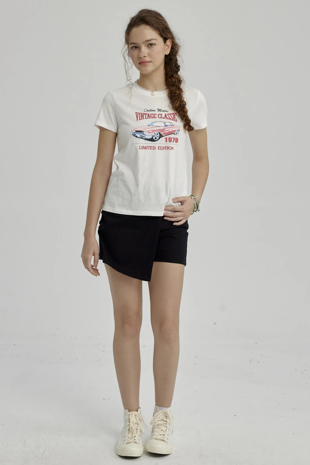 Polera Niña Básica Estampada Crudo - Image 4