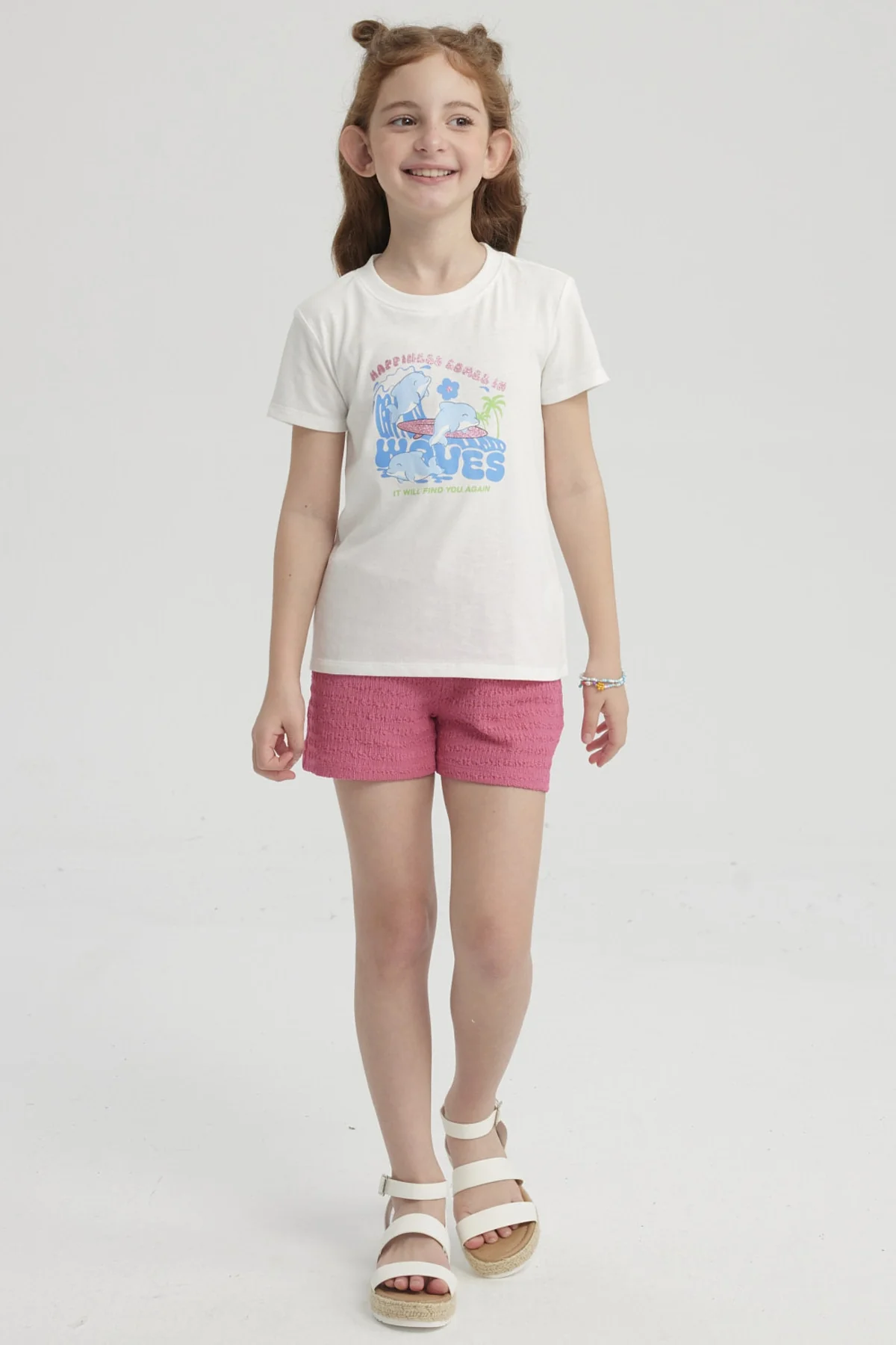 Polera Niña Básica Estampada Crudo - Image 4