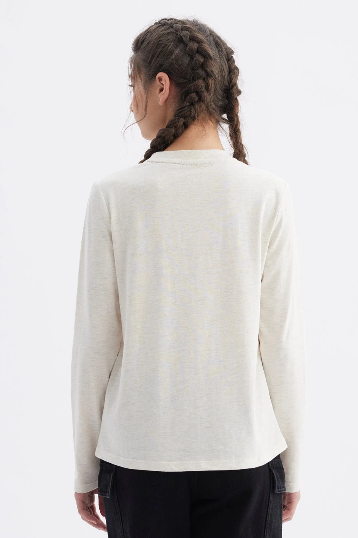 Polera Niña Básica Teen Beige - Image 3
