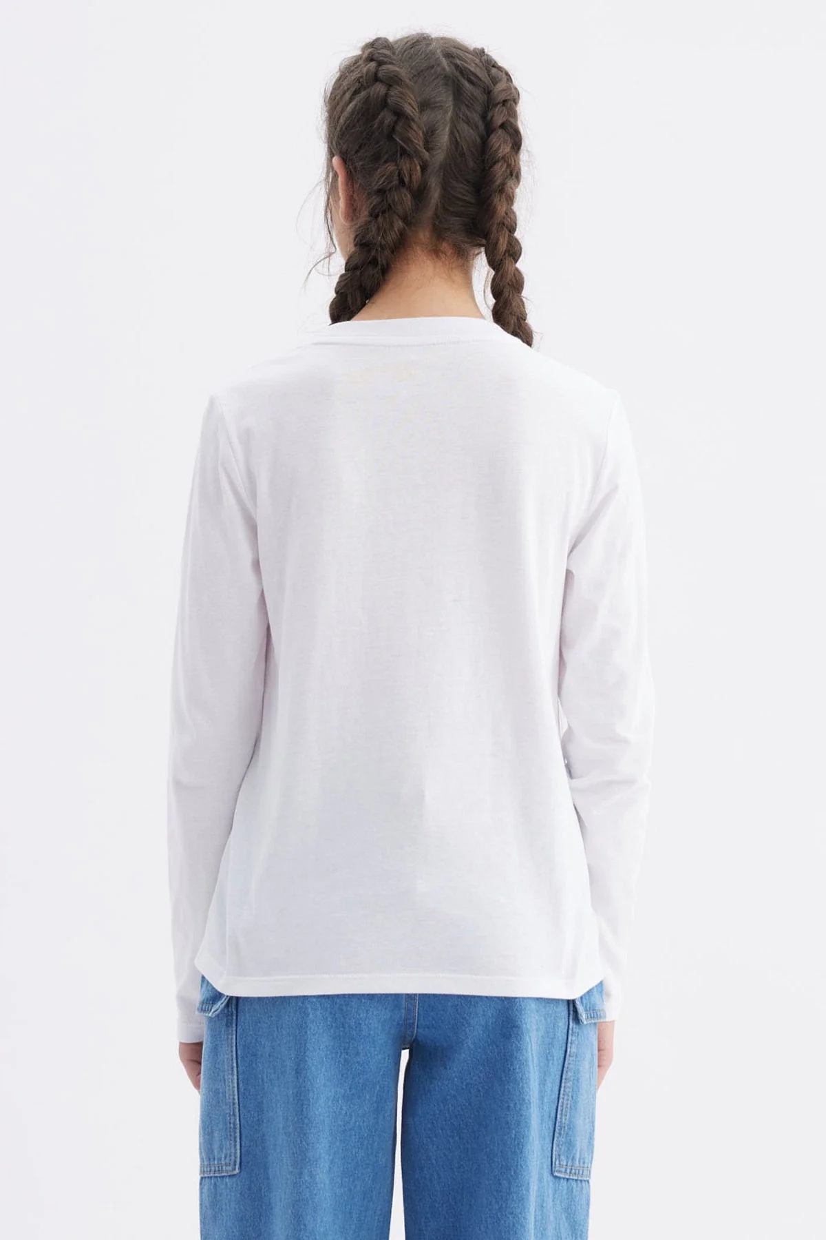 Polera Niña Básica Teen Blanco - Image 3