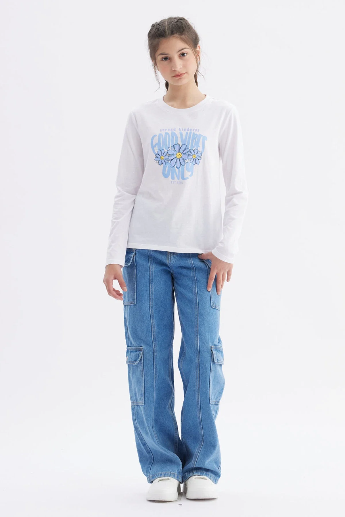 Polera Niña Básica Teen Blanco - Image 4