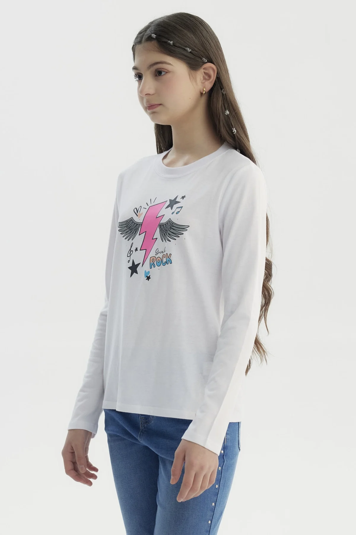 Polera Niña Básica Teen Blanco - Image 2