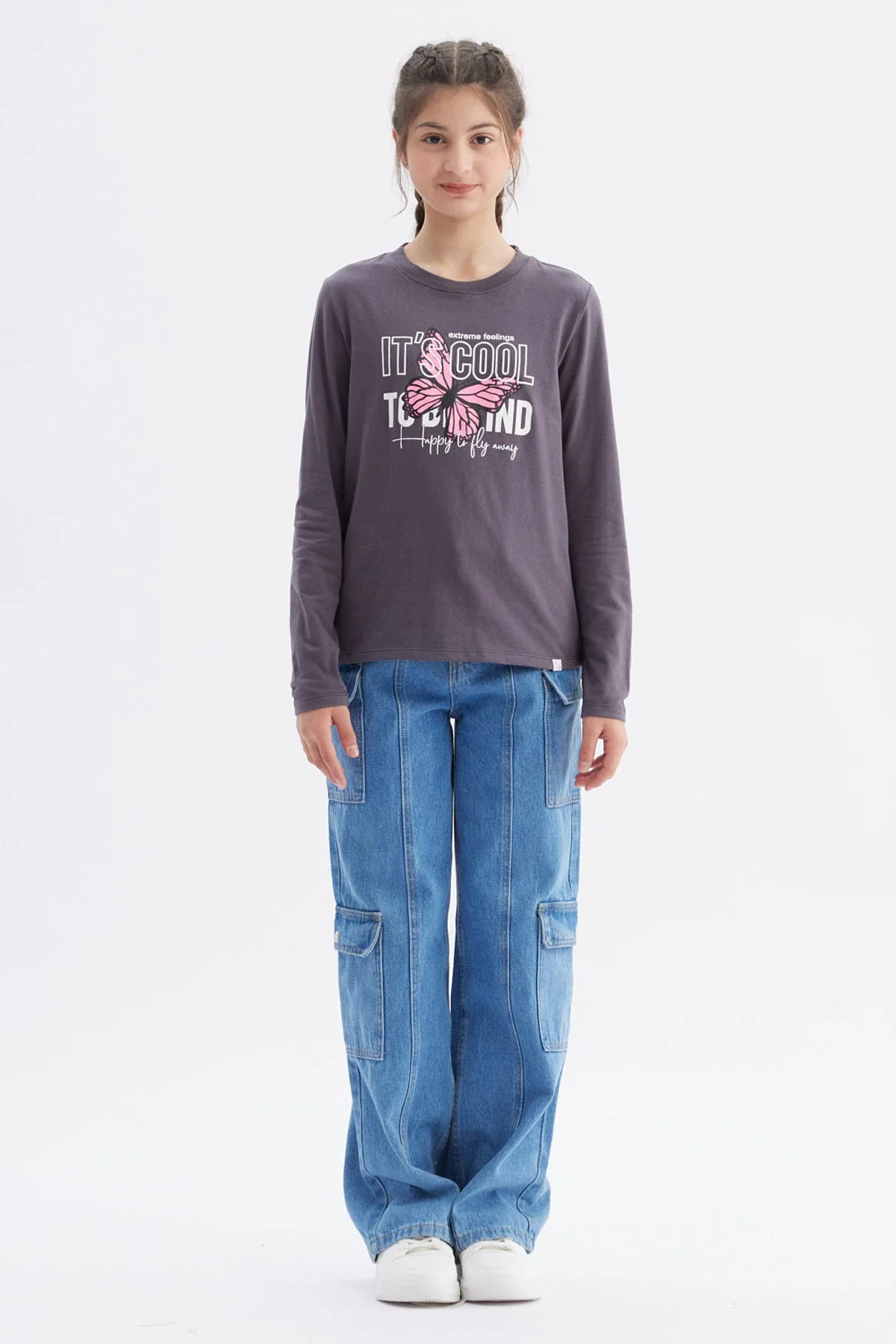Polera Niña Básica Teen Marengo - Image 4
