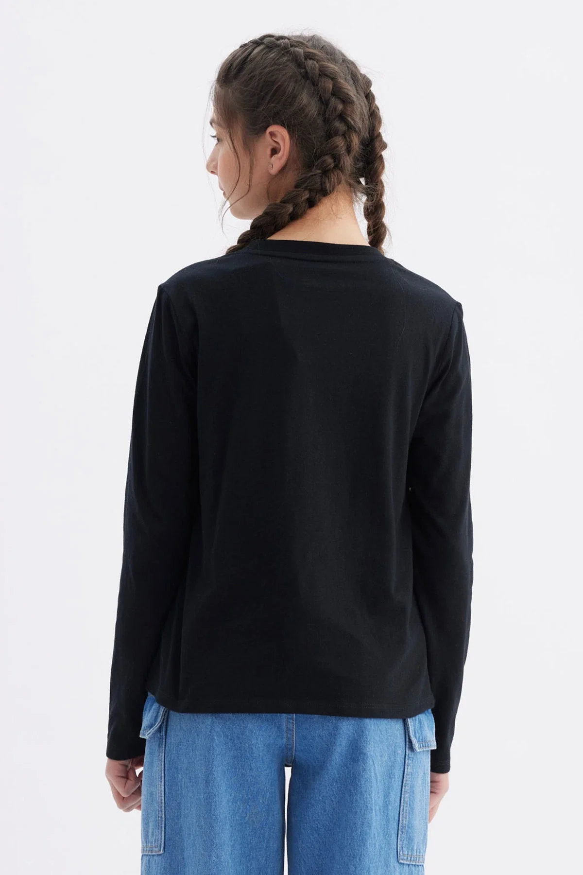 Polera Niña Básica Teen Negro - Image 3