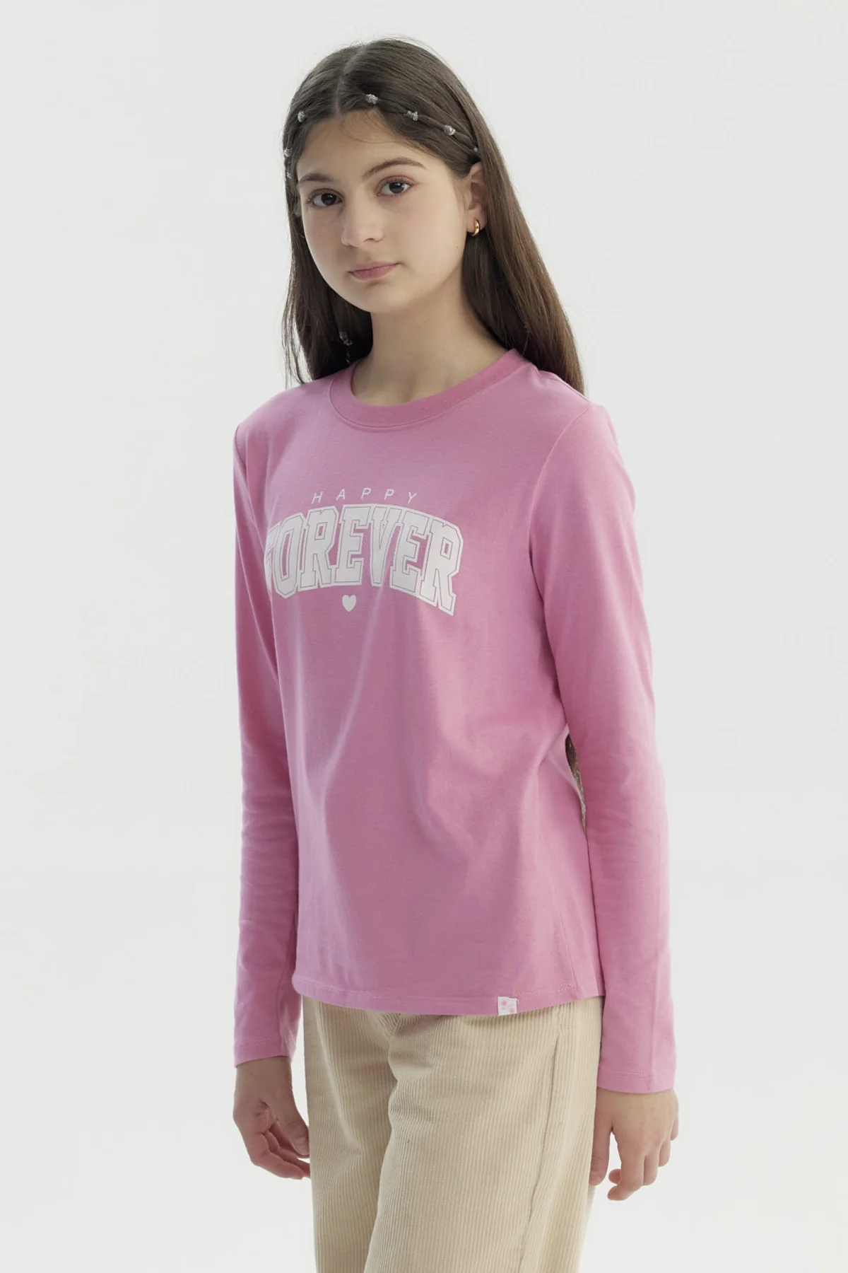 Polera Niña Básica Teen Rosado - Image 2