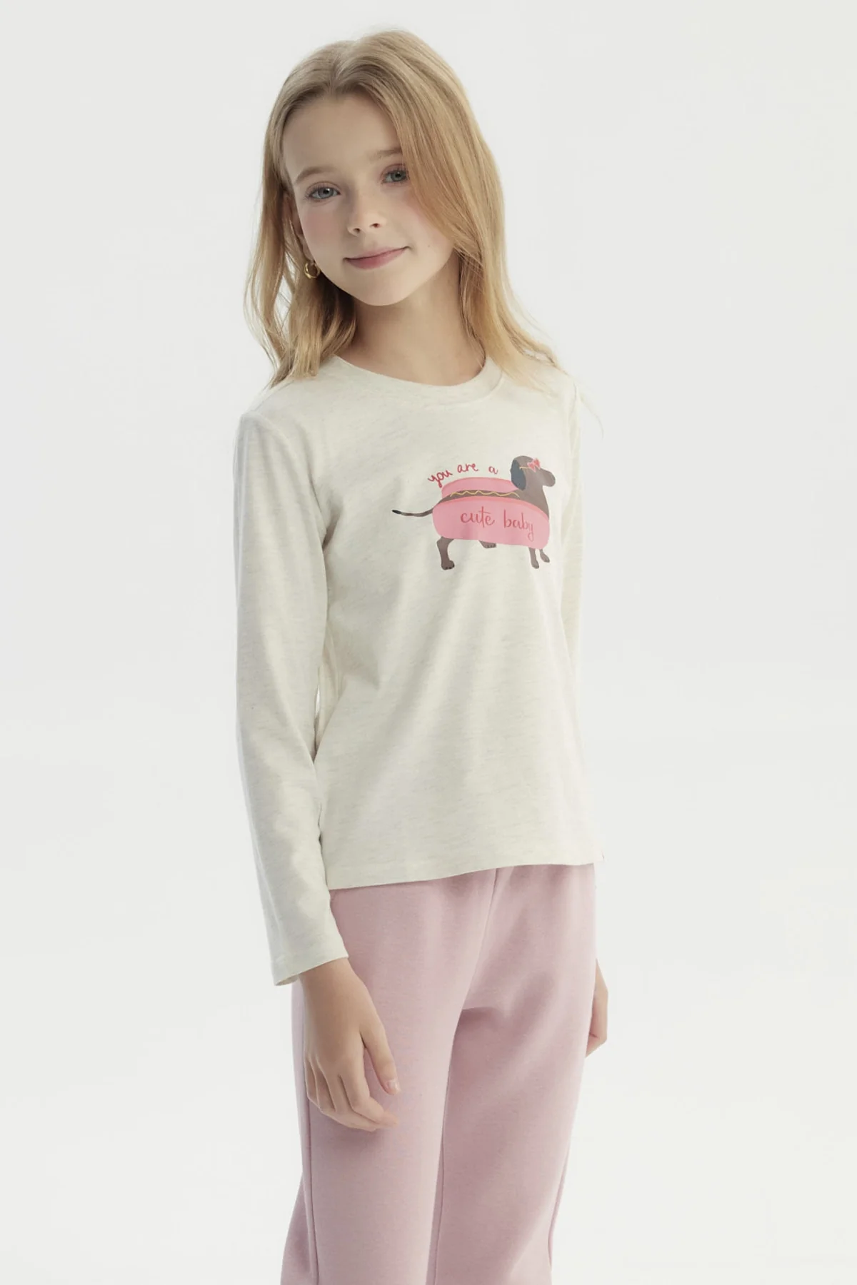 Polera Niña Básica Toddler Beige - Image 2