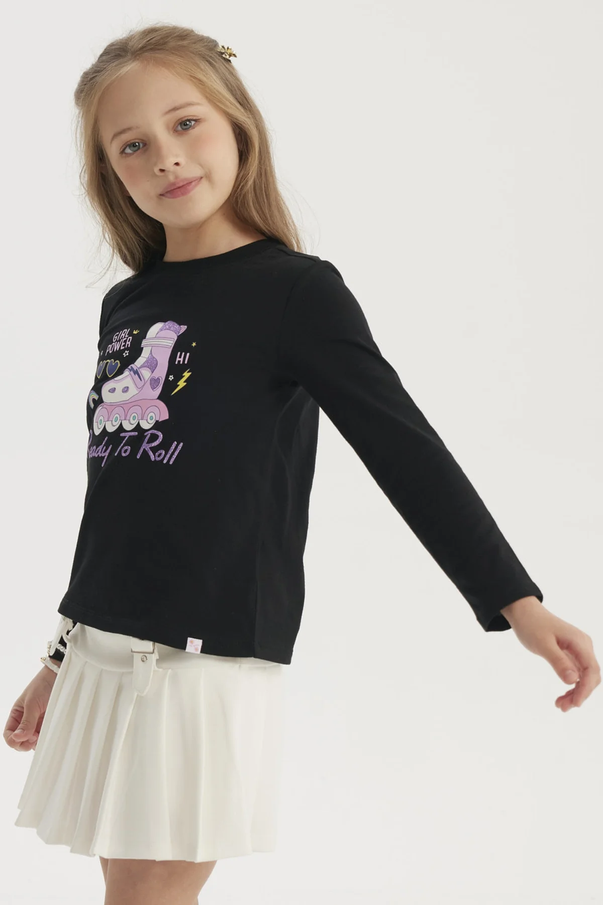 Polera Niña Básica Toddler Negro - Image 2