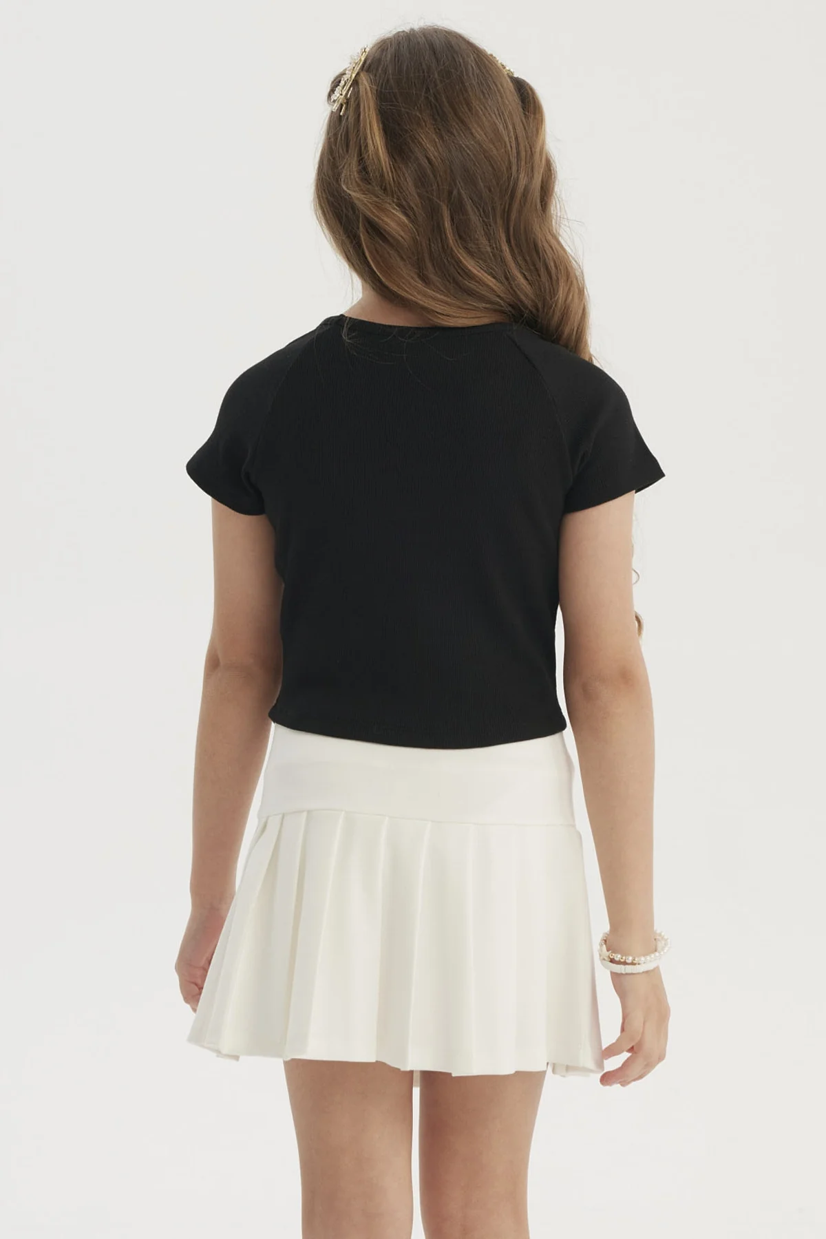 Polera Niña Botones De Lazo Negro - Image 3
