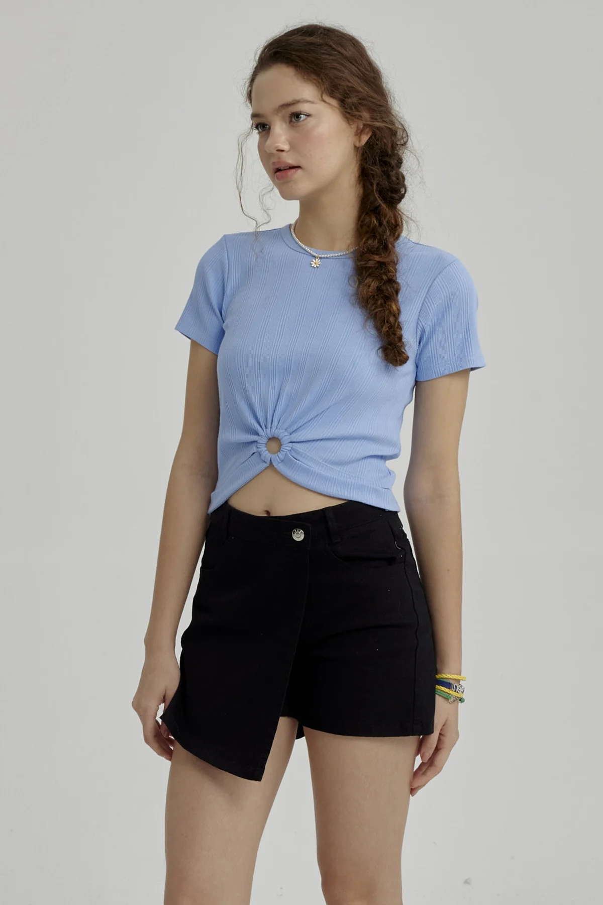 Polera Niña Con Argolla Celeste - Image 2