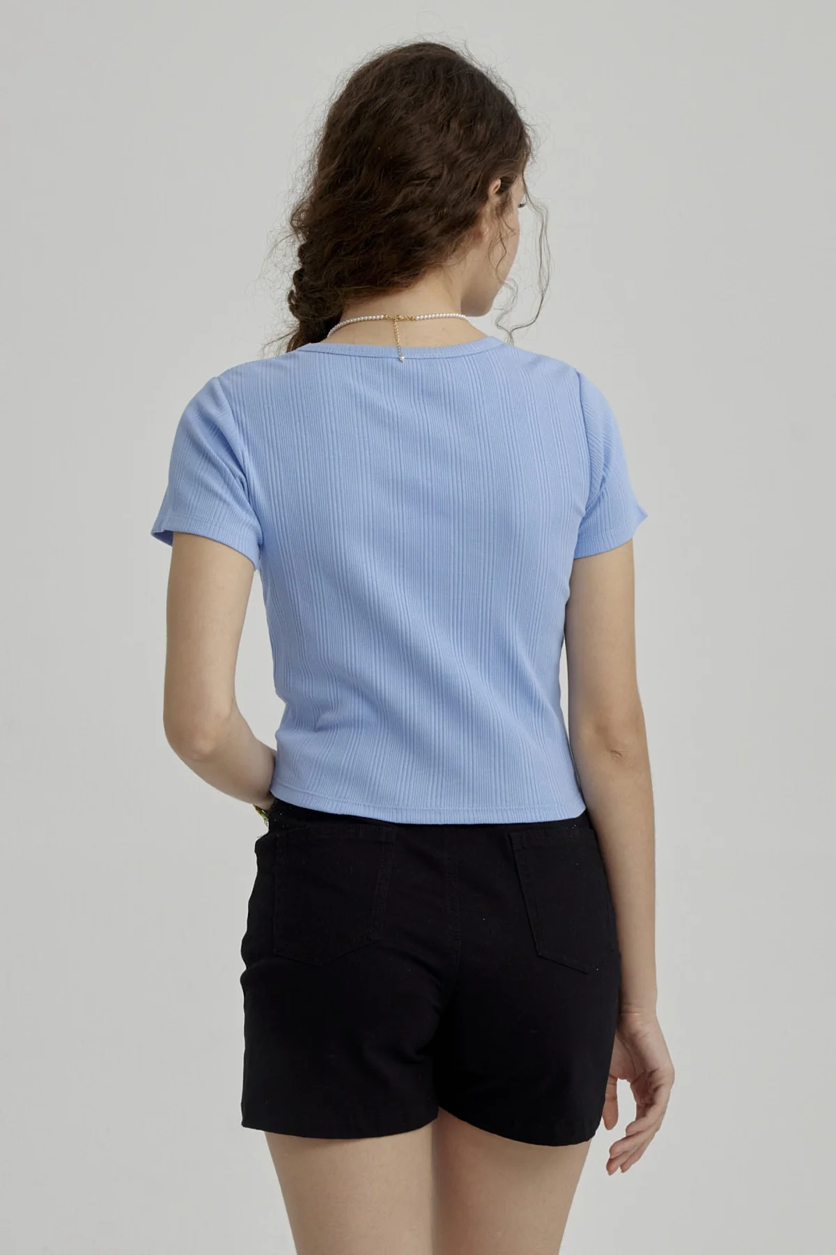Polera Niña Con Argolla Celeste - Image 3
