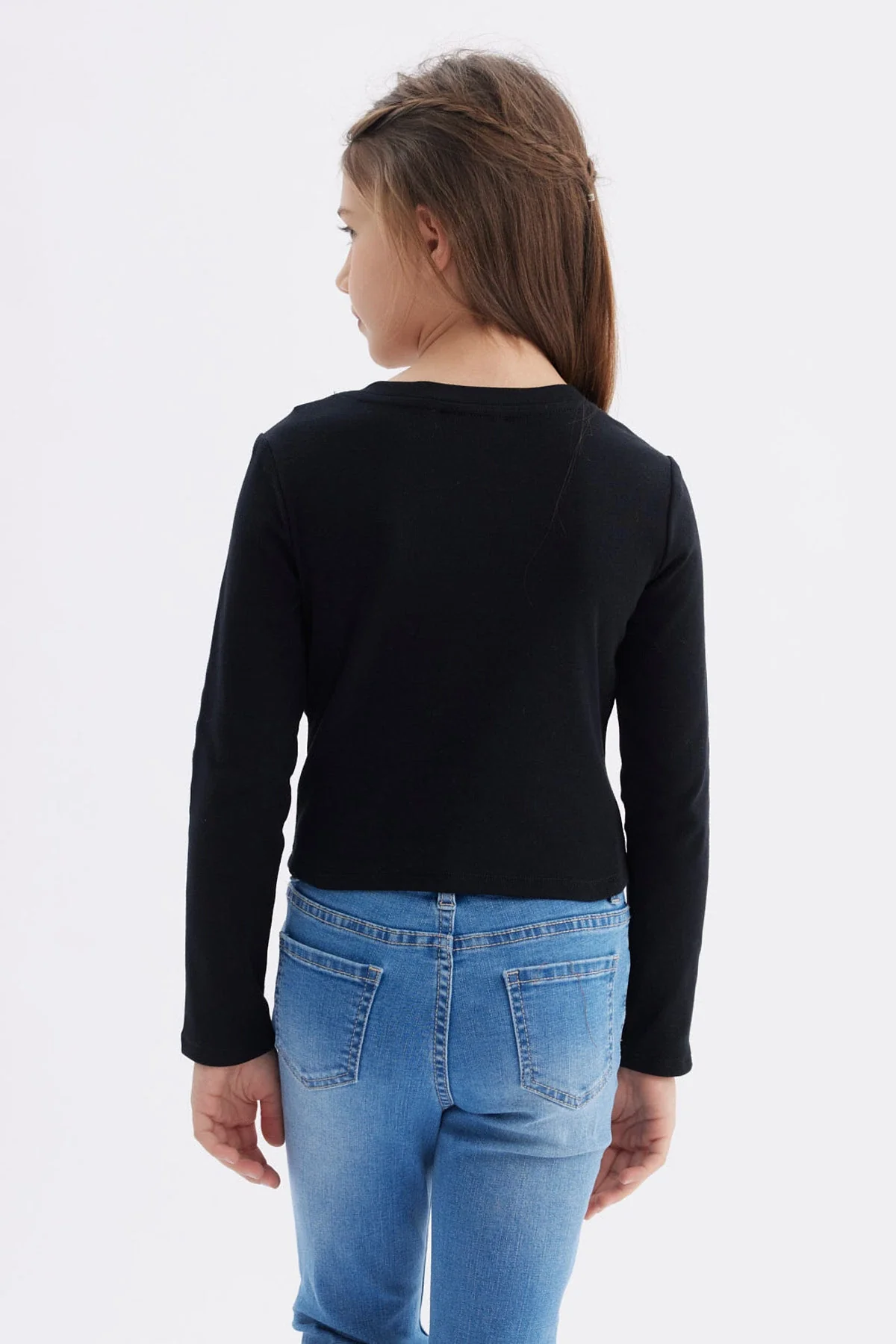 Polera Niña Con Botones Negro - Image 3