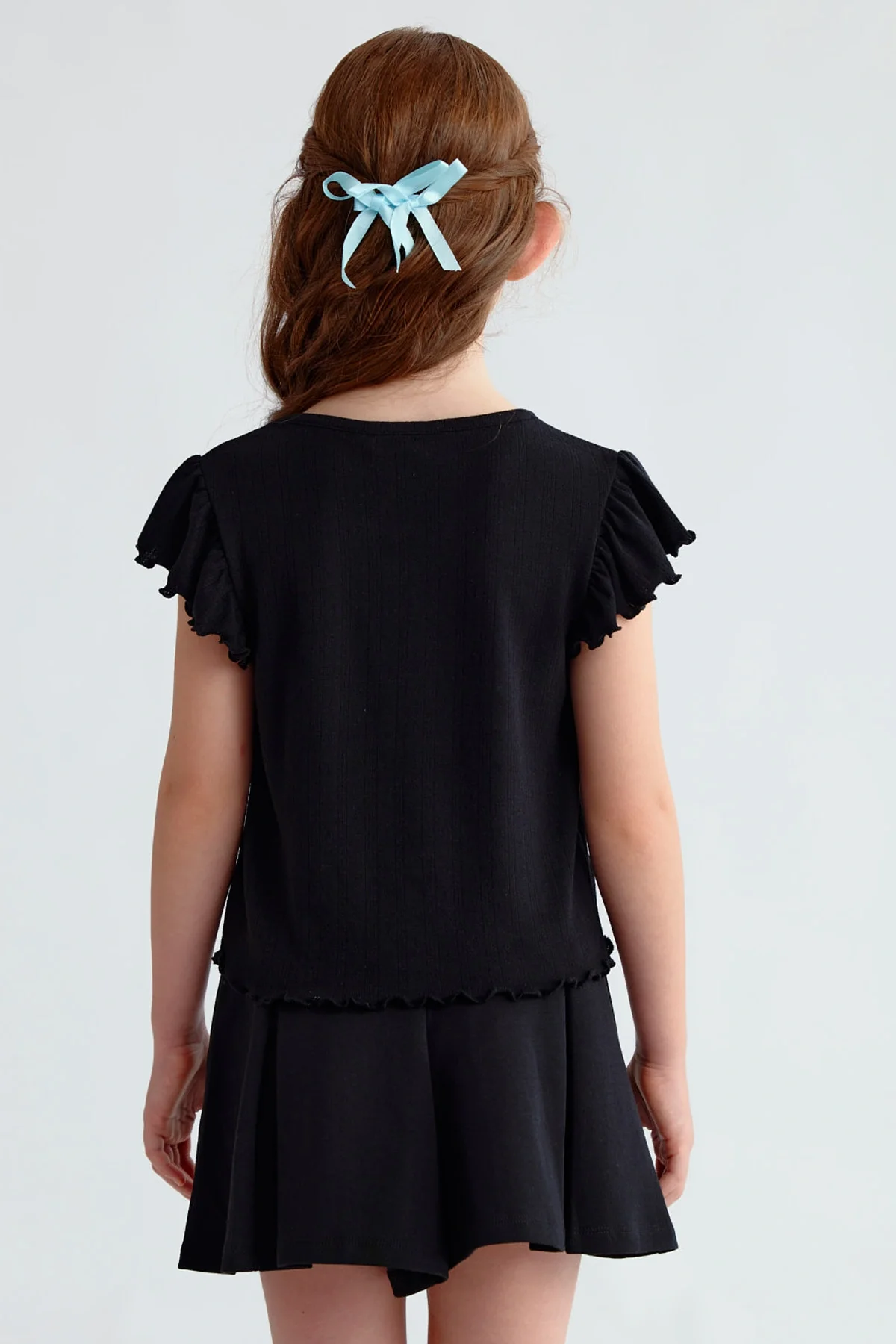 Polera Niña Con Lazos Negro - Image 2