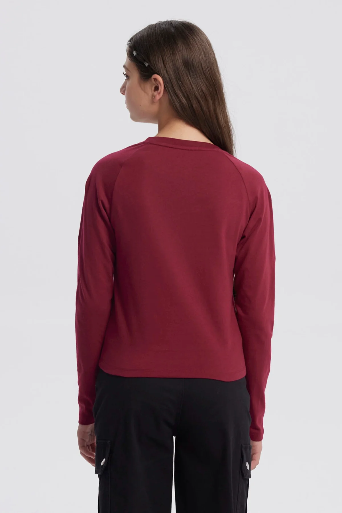 Polera Niña Cuello Redondo Rojo - Image 3