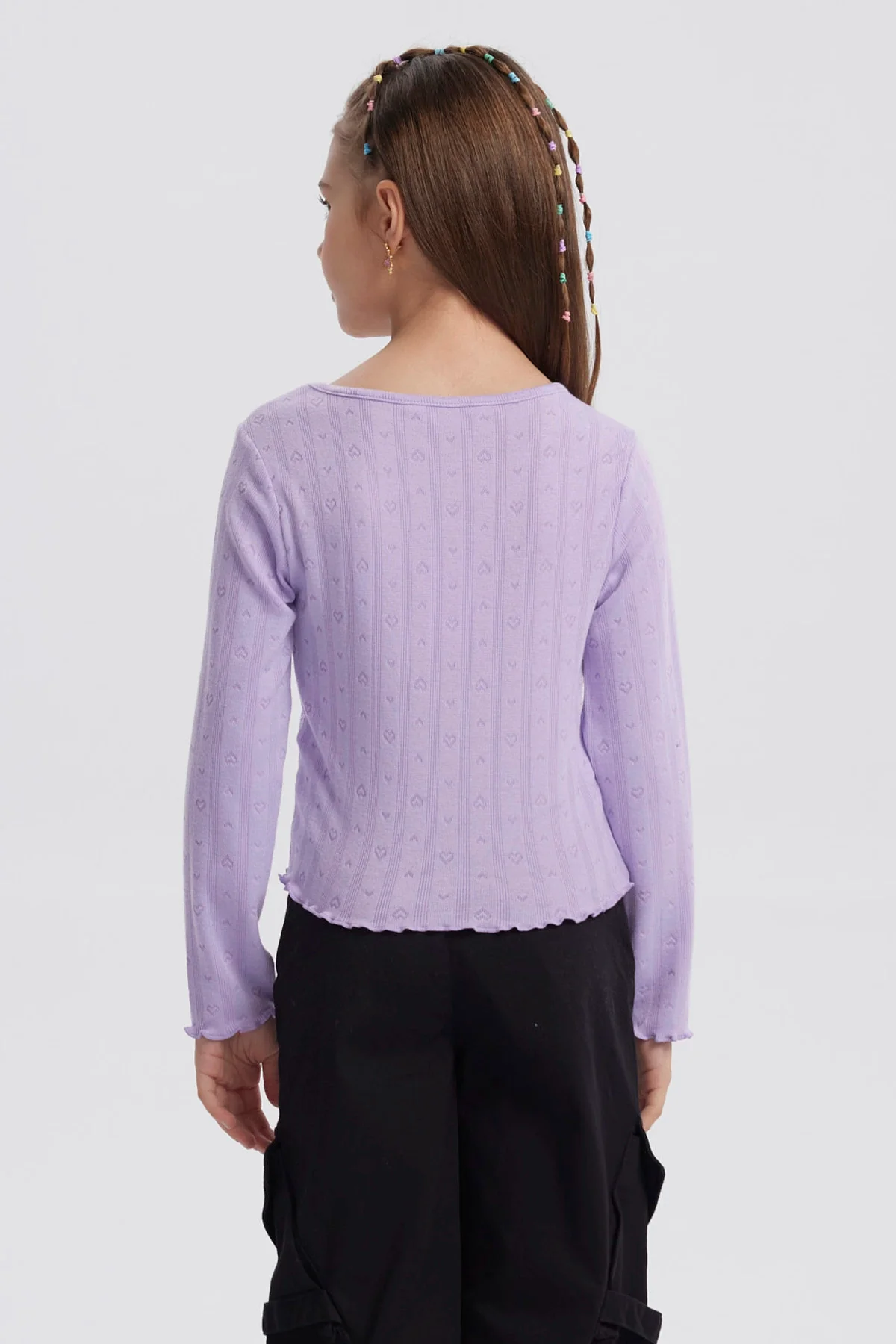 Polera Niña Lazos Lila - Image 3