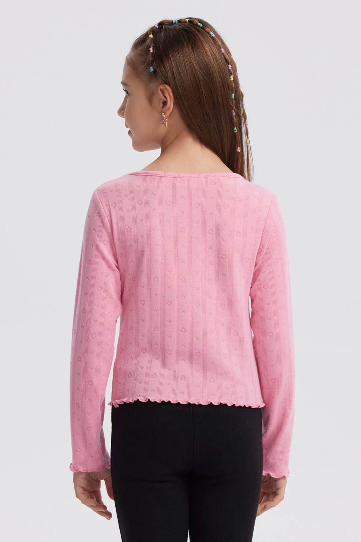 Polera Niña Lazos Rosado - Image 3