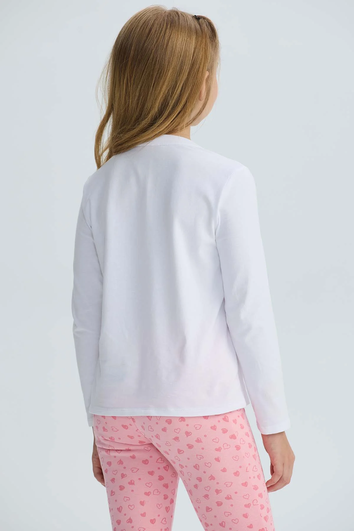Polera Niña Lentejuelas Blanco - Image 2
