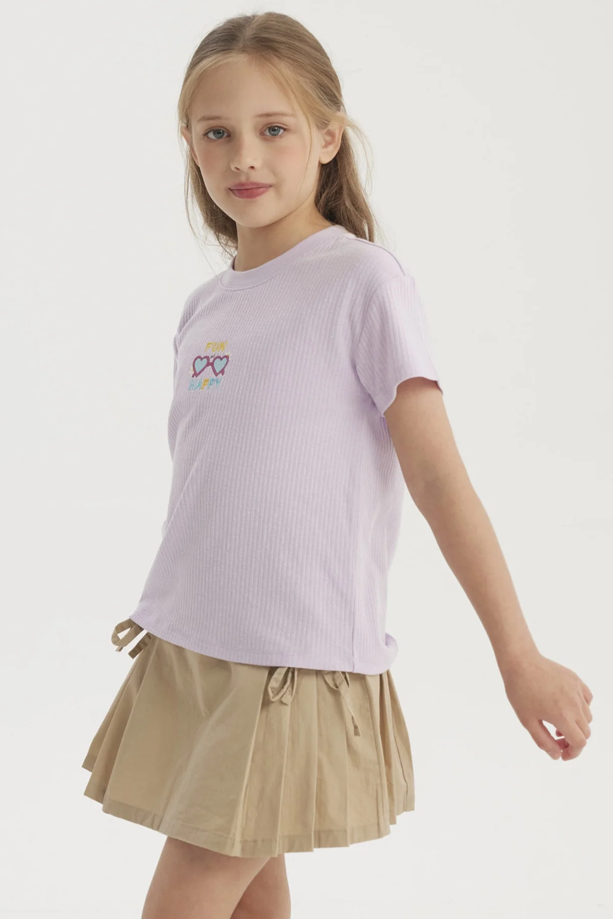 Polera Niña Mini Print Posicional Lila - Image 2