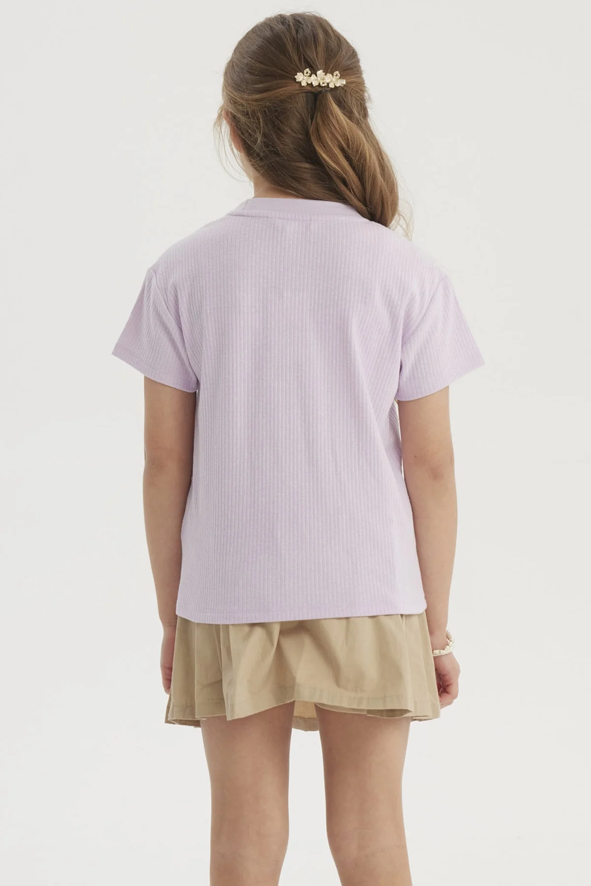 Polera Niña Mini Print Posicional Lila - Image 3