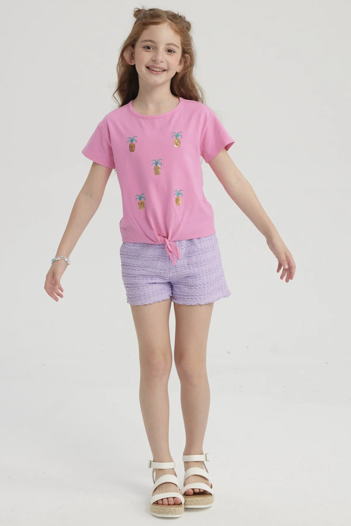 Polera Niña Nudo Rosado - Image 4