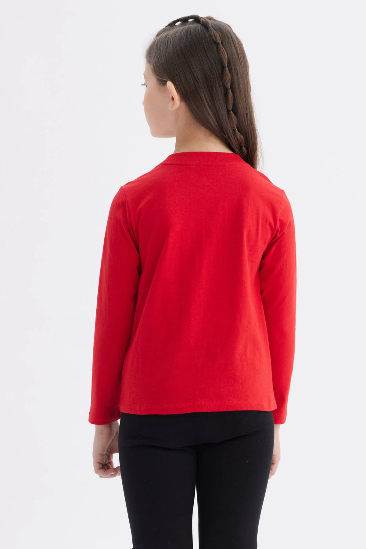Polera Niña Print Frotal Rojo - Image 3