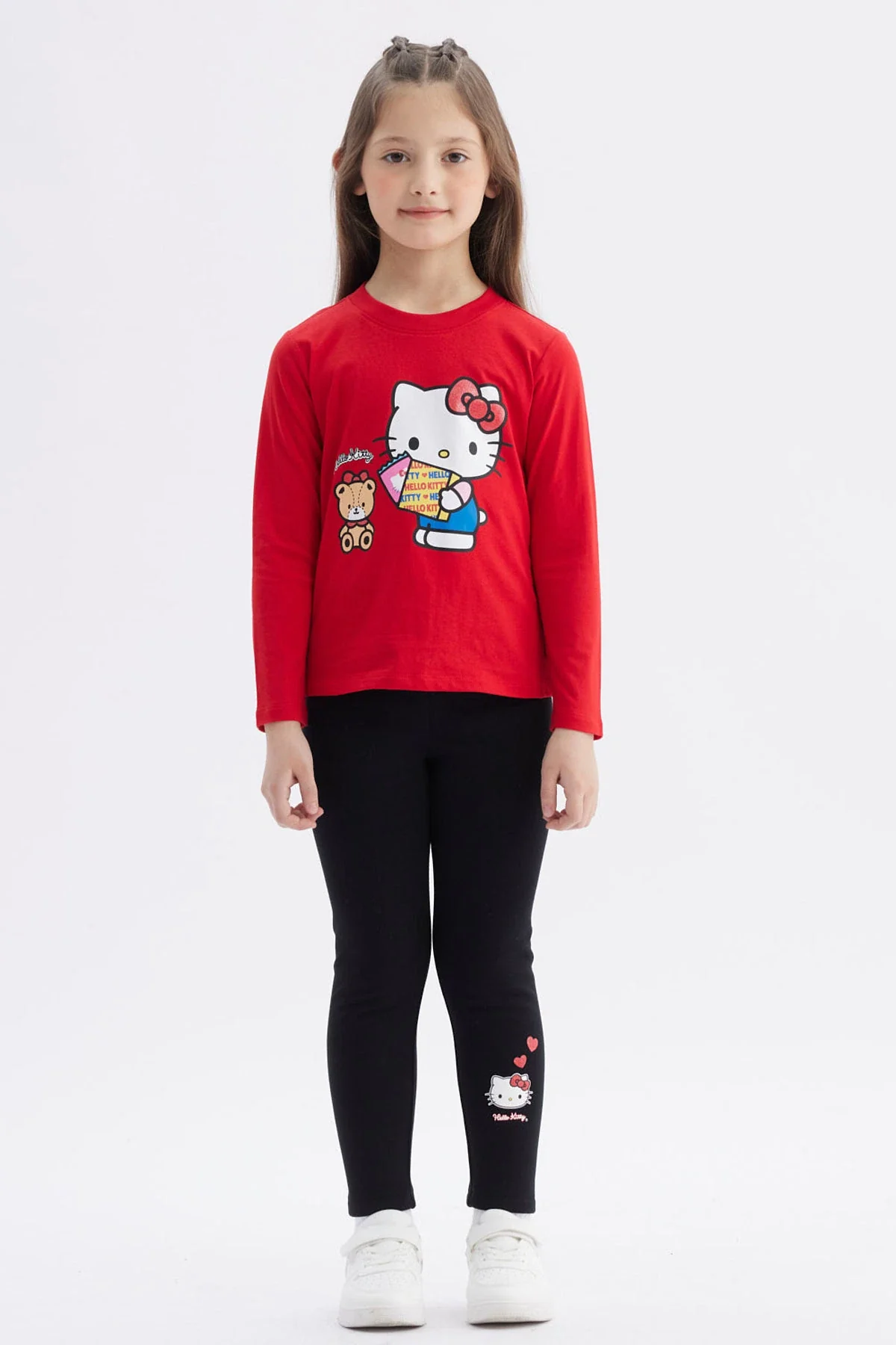 Polera Niña Print Frotal Rojo - Image 4