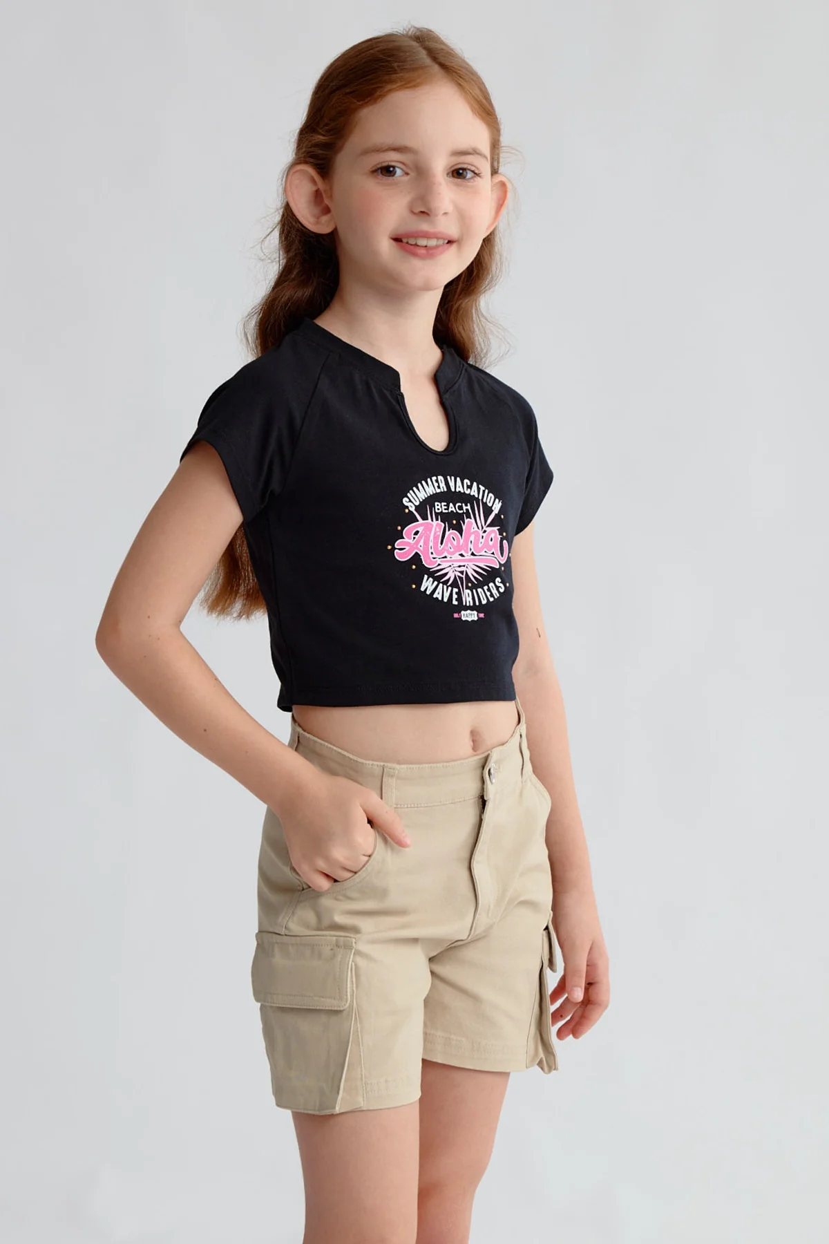 Polera Niña Print Negro - Image 2