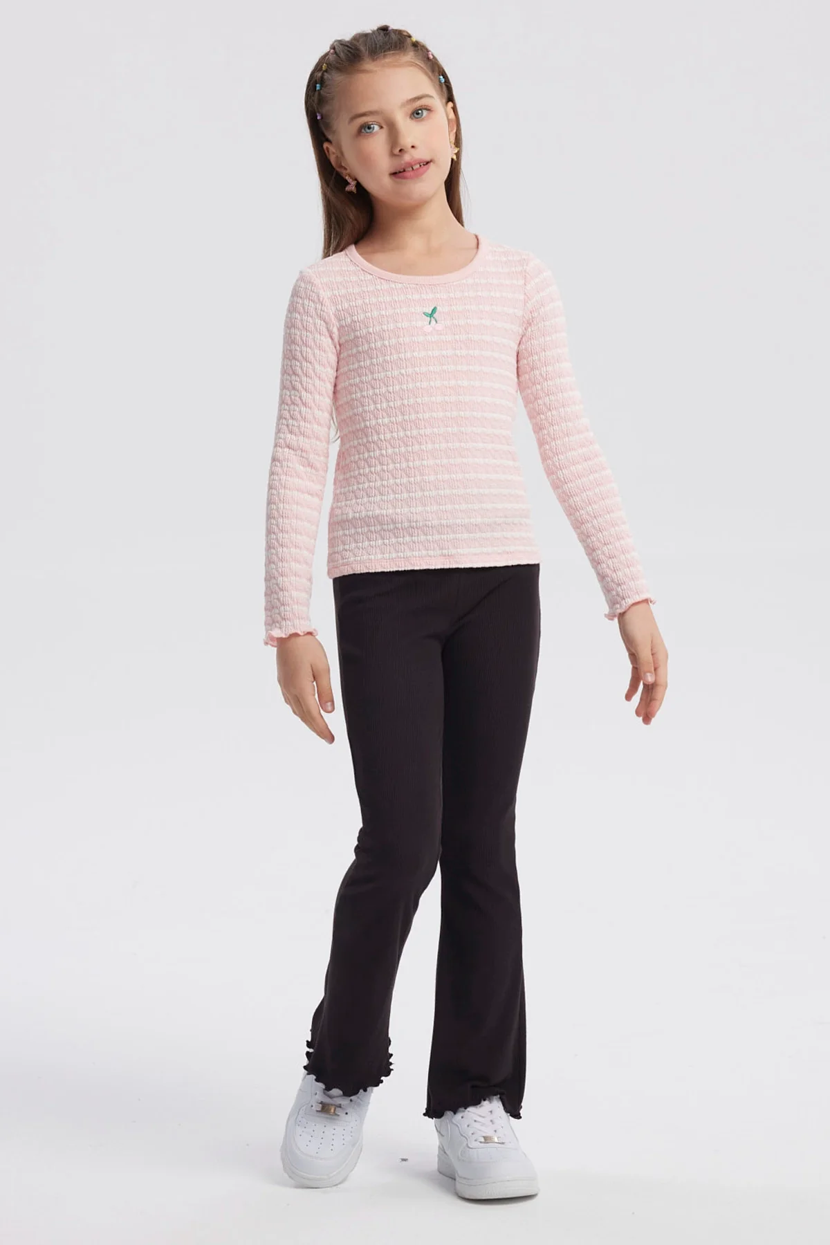 Polera Niña Rayas Rosado - Image 4