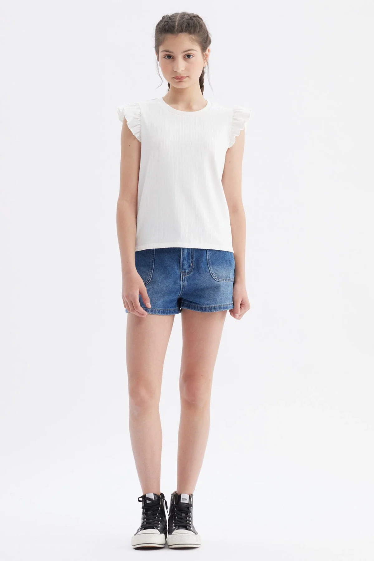 Polera Niña Rib Crudo - Image 4