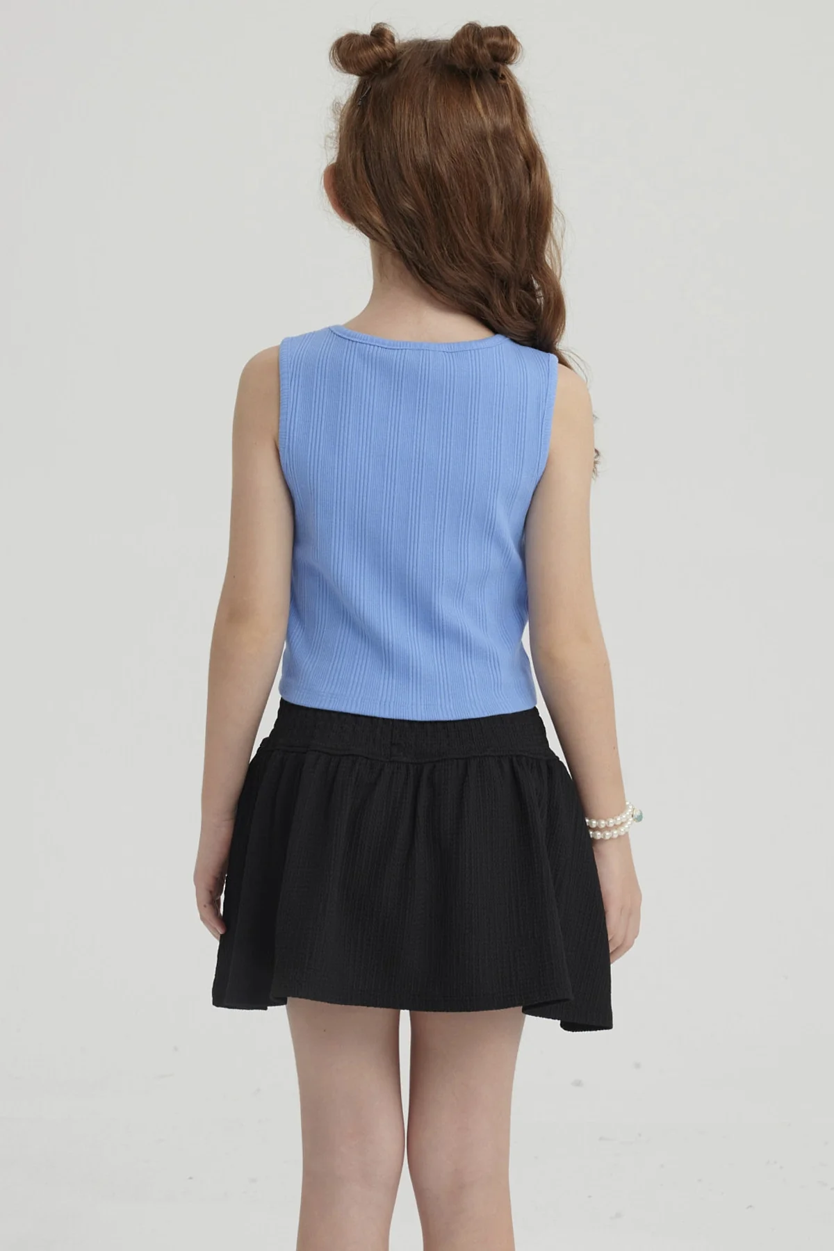Polera Niña Rib Cut Out Azulino - Image 3