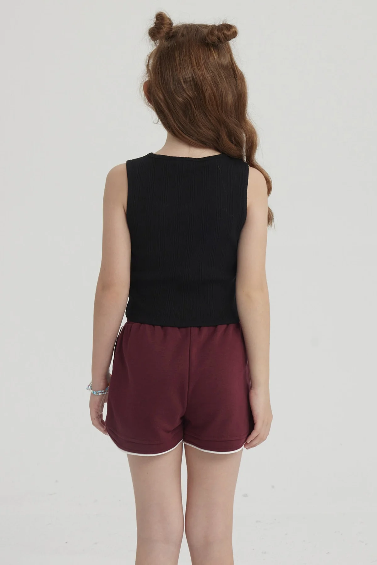 Polera Niña Rib Cut Out Negro - Image 3