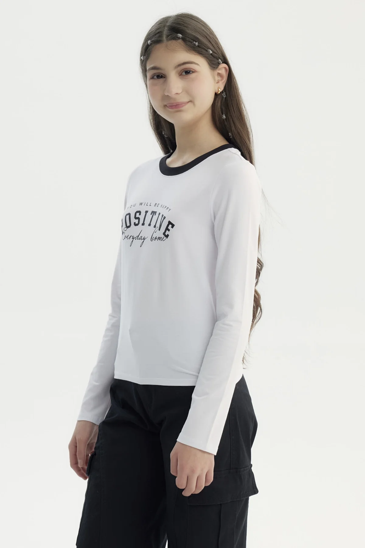 Polera Niña Slim Blanco - Image 2