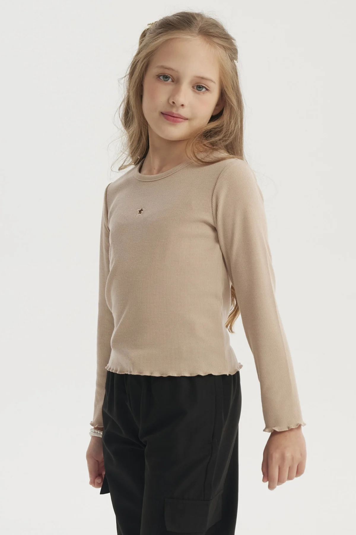 Polera Niña Slim Café - Image 2