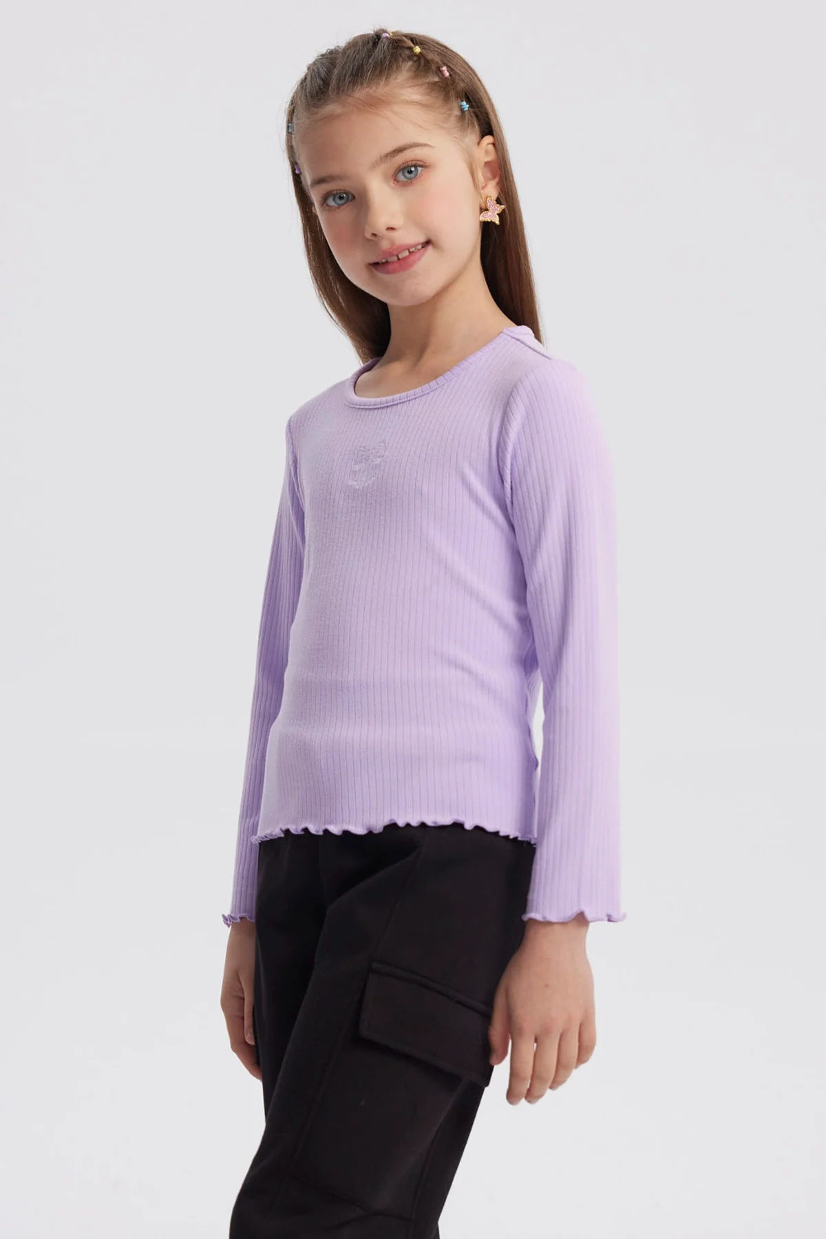 Polera Niña Slim Lila - Image 2