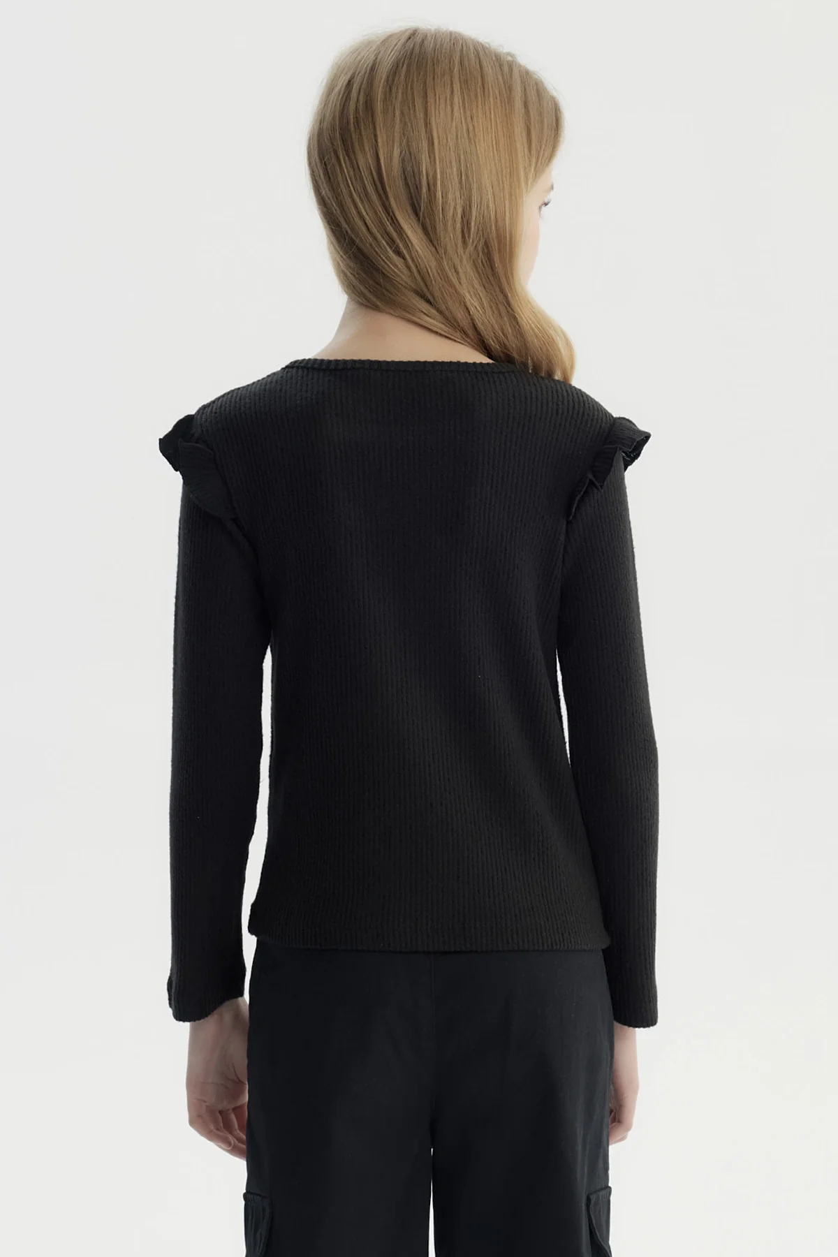 Polera Niña Slim Negro - Image 3