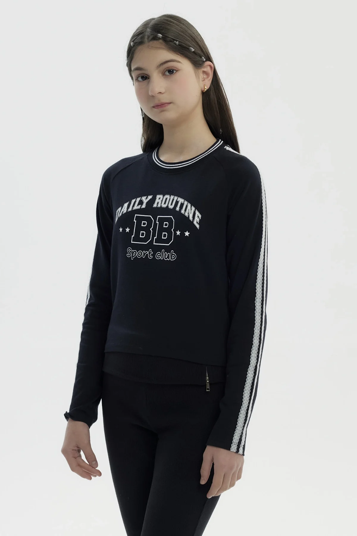 Polera Niña Slim Negro - Image 2